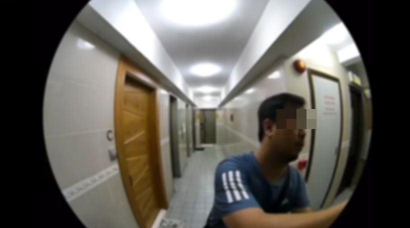 港男家陌生男上門收數貼「欠債還錢」招紙，債仔竟是認識的人。