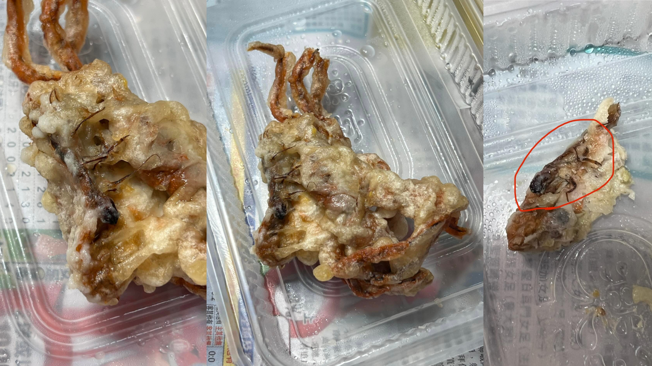 近日有市民在社交平台發帖，指於某快餐店購買外賣飯盒後，打開即發現飯面有一段黑色物體，懷疑是曱甴屍骸，事件引起網民熱議。