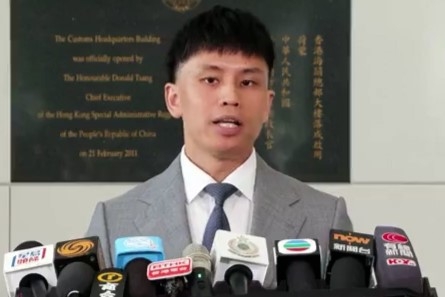 海關財富調查科財富調查第二組調查主任伍思齊（海關Facebook直播截圖）