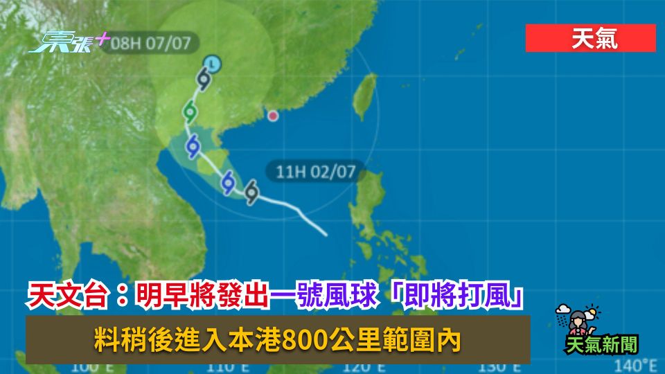 天氣｜天文台發出一號戒備信號料今日維持　評估是否需要明日改發三號風球