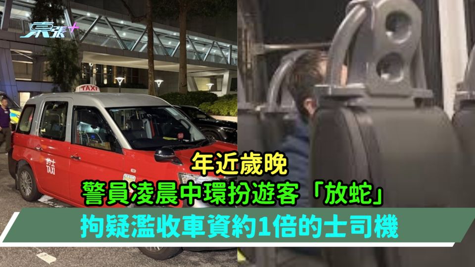 年近歲晚警員凌晨中環扮遊客「放蛇」 拘疑濫收車資約1倍的士司機