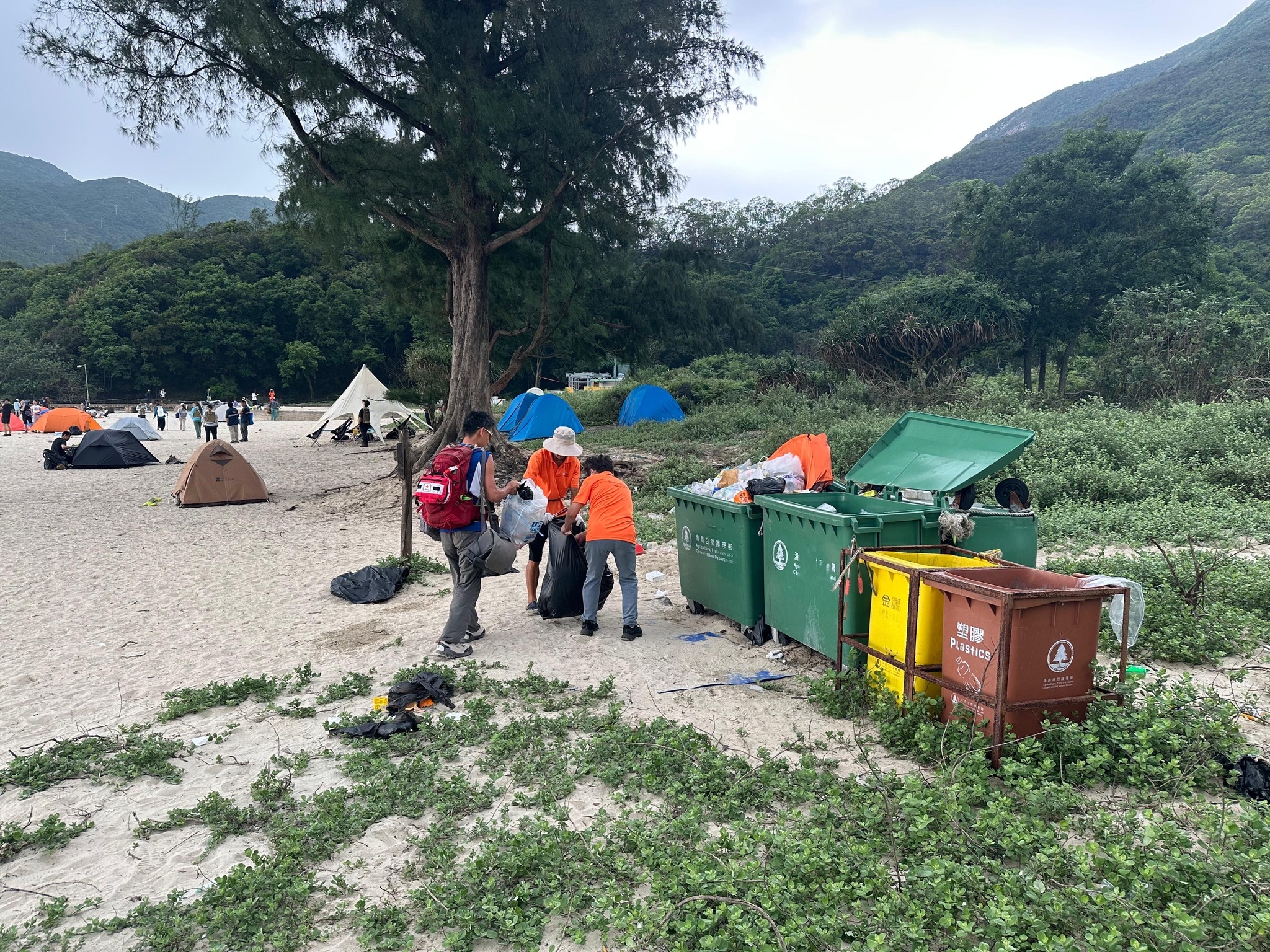 東張西望跟進｜五一黃金周多人亂拋垃圾及非法露營　漁護署：西貢執法19次 （漁護署圖片）