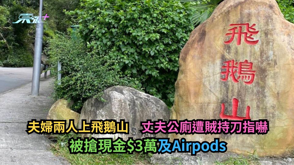 夫婦上飛鵝山丈夫公廁遭賊持刀指嚇被搶劫　消息：有人涉報假案被捕(更新)