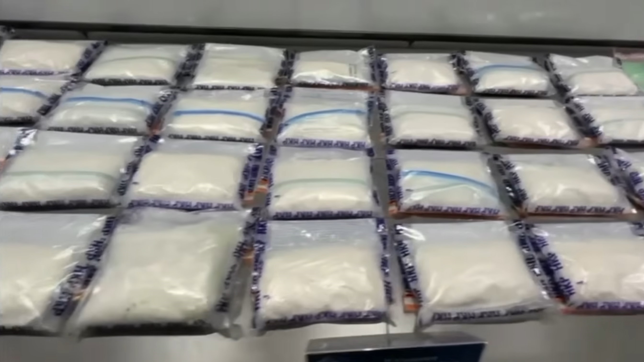 涉案毒品總市值超過1600萬元。（警方YouTube直播截圖）