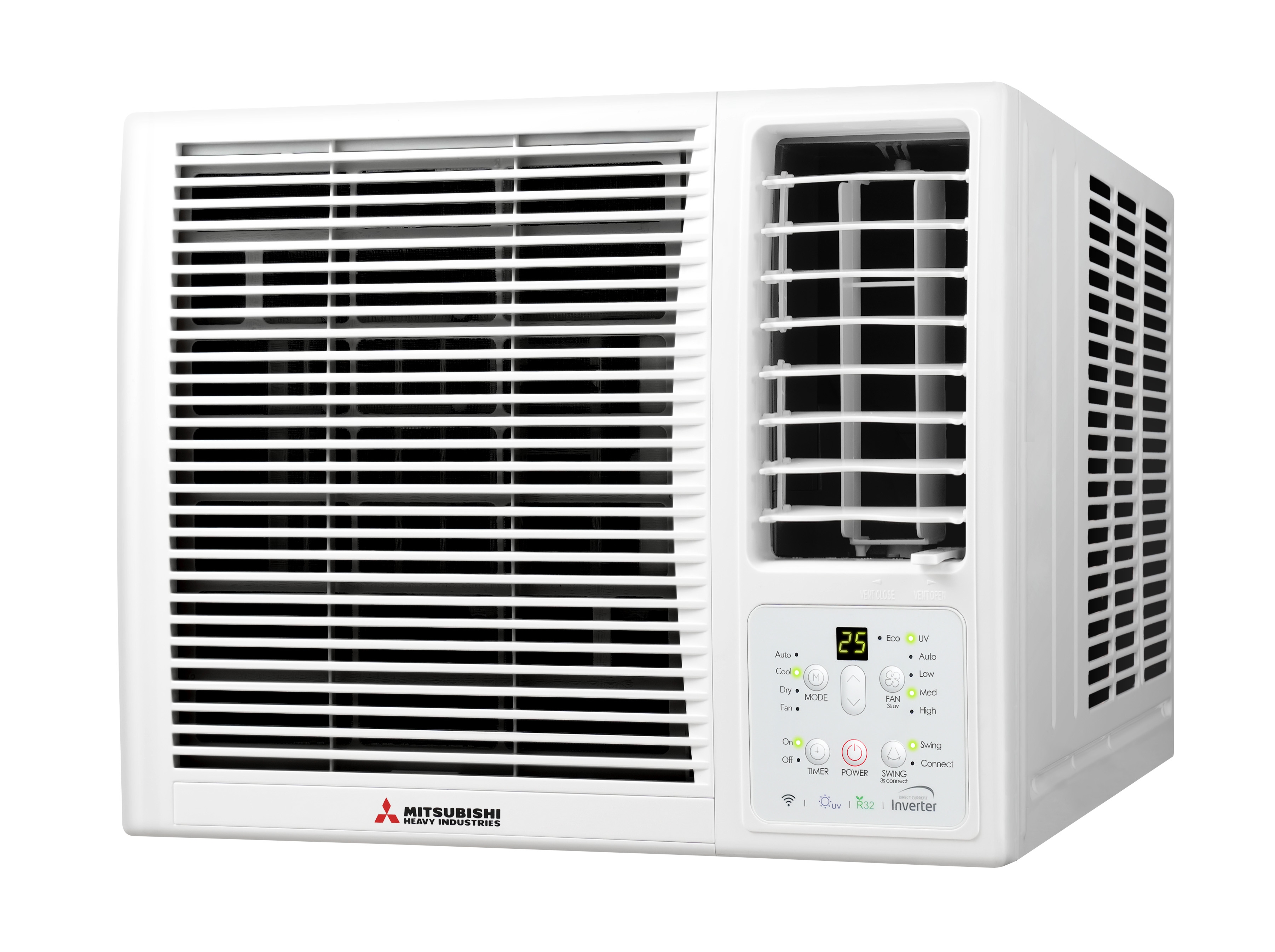 三菱重工空調窗口式冷氣機，備有多種慳電功能。