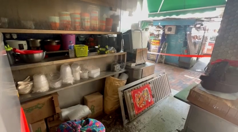 小食店在火警後暫停營業。