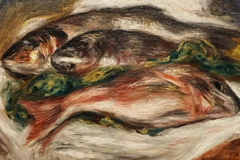 雷諾瓦（Pierre-Auguste Renoir）畫作《魚》。（Google Arts & Culture）