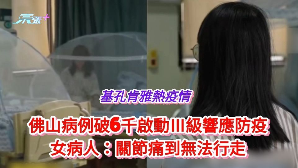 基孔肯雅熱丨佛山病例破6千啟動Ⅲ級響應防疫 女病人：關節痛到無法行走