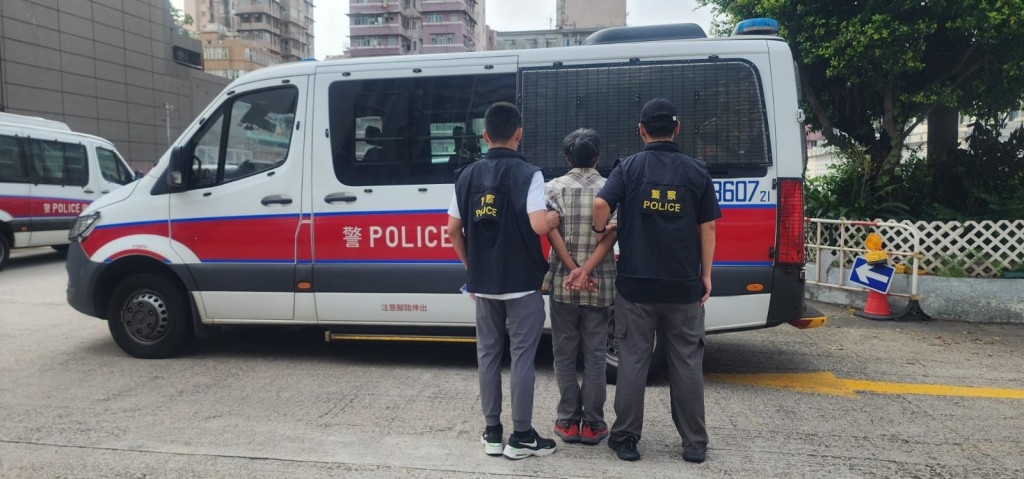 被捕越南籍男子帶署調查