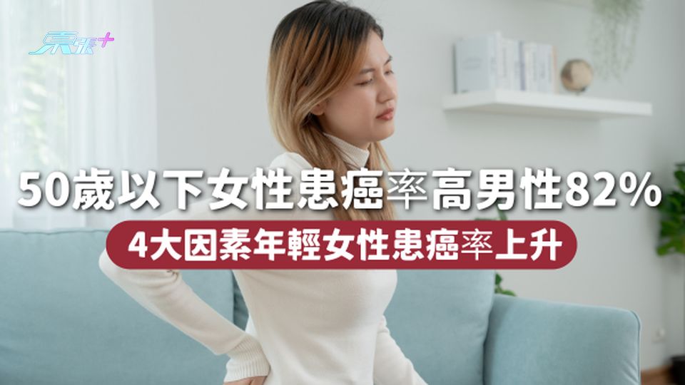 患癌 | 50歲以下女性患癌率高男性82% 4大因素年輕女性患癌率上升