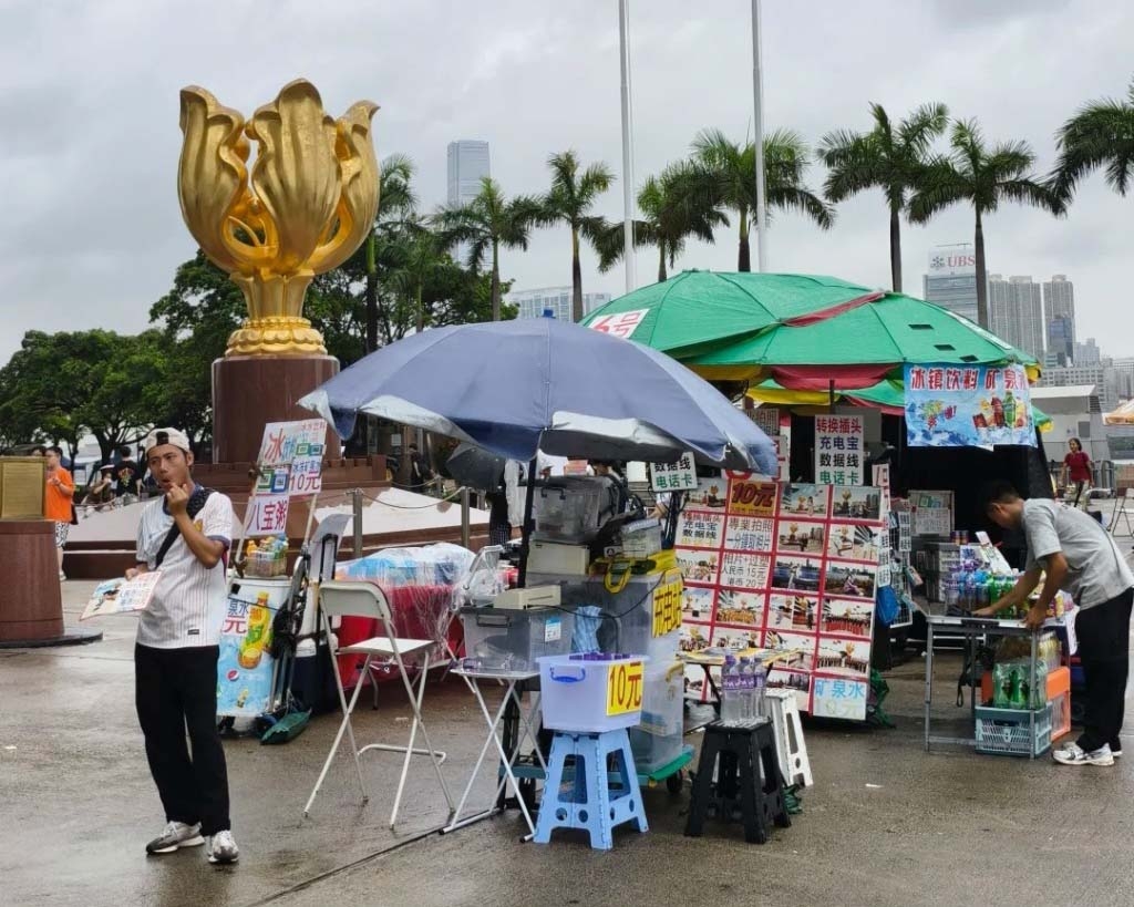 東張西望報料｜金紫荊廣場變「內地夜市」全場簡體字攤檔　八寶粥紀念品通通有