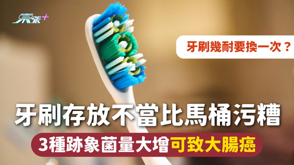 牙刷存放不當比馬桶污糟🪥 3種跡象菌量大增可致大腸癌