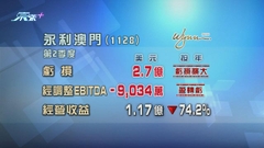 永利澳門上季虧損擴至2.7億美元 集團強調長線仍看好菜業務前景
