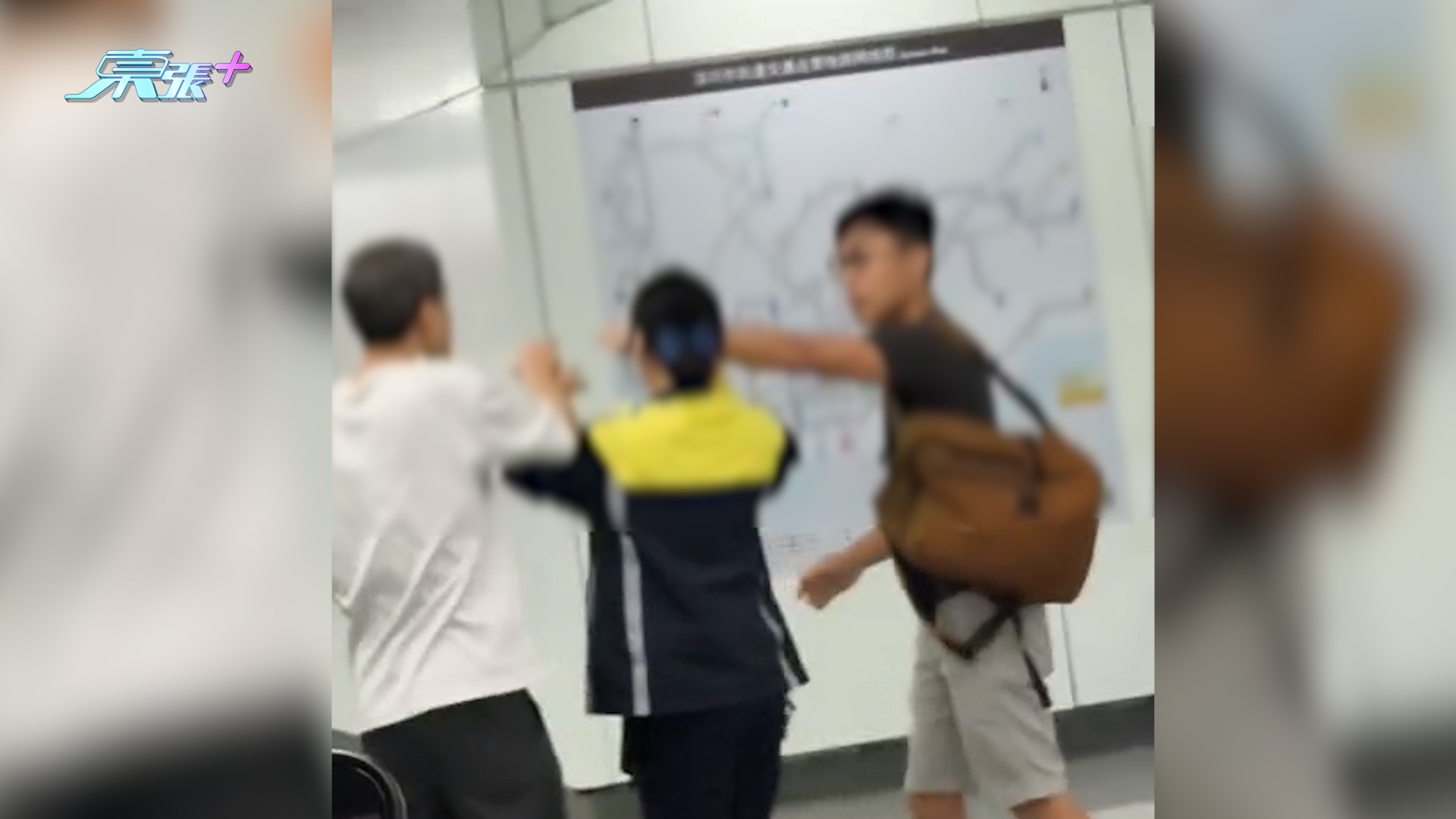 東張西望報料｜港人北上「打大交」深圳灣口岸MMA開戰　連公安都出動？ （觀眾p小姐提供影片截圖）