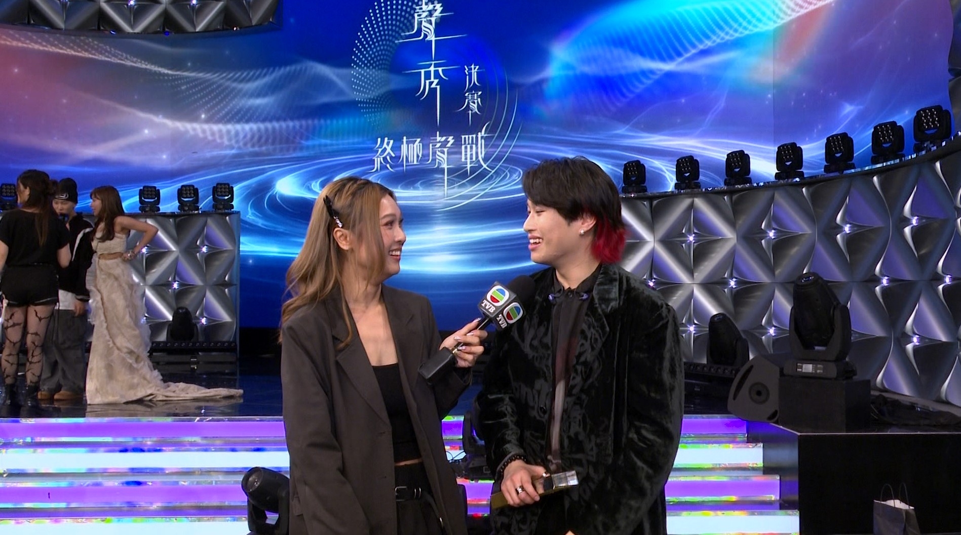 馮熙燮取冠後，接受主持麥詩晴訪問時，感謝阿公指導動作