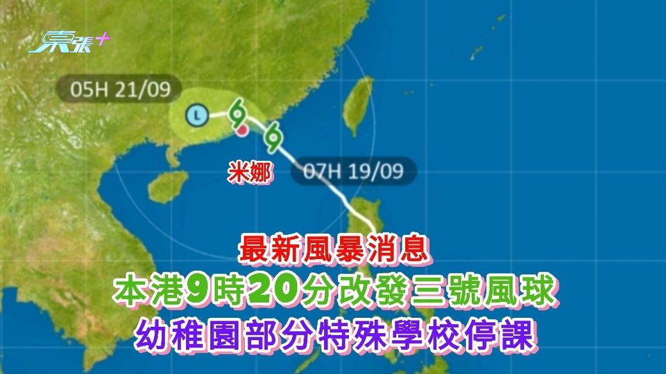 最新風暴消息丨9時20分改發三號風球 幼稚園部分特殊學校停課