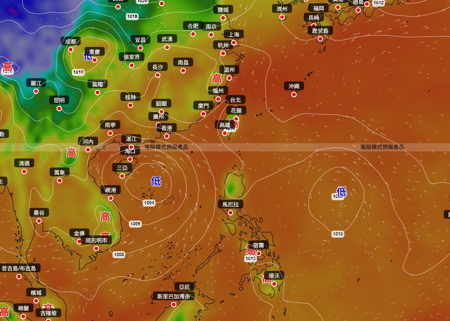 打風｜天文台料兩颱風雙雙襲港　首個或移海南島　另一低壓區緊隨其後