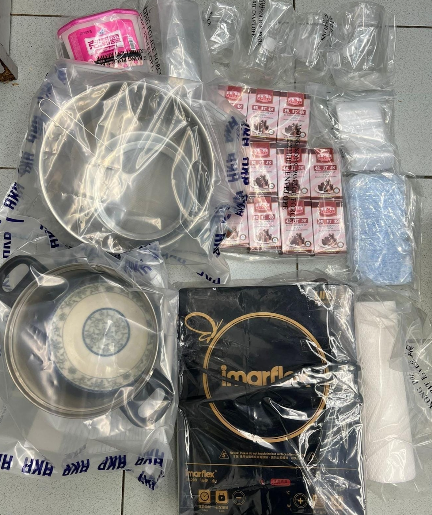 警方檢獲的毒品總市值約190萬港元