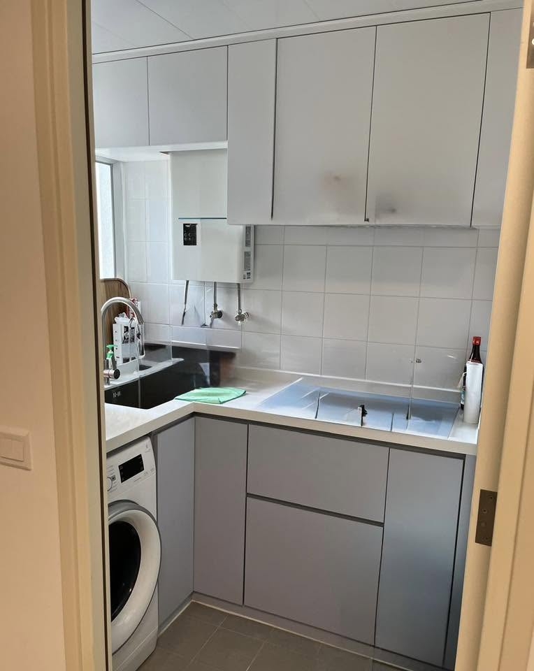 May be an image of range hood, indoors and sliding door