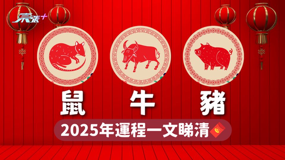 2025生肖運程 ︳生肖屬鼠🐭牛🐂豬🐷 2025年運程一文睇清🧧