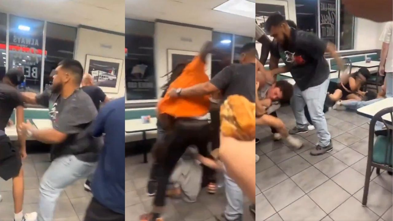 事件起因是一名店員錯將某桌餐點送至另一桌，惟事後不但未承認錯誤，反而當眾指控顧客「偷餐」，引發雙方顧客不滿，最終爆發激烈肢體衝突，場面混亂，地板沾滿血跡