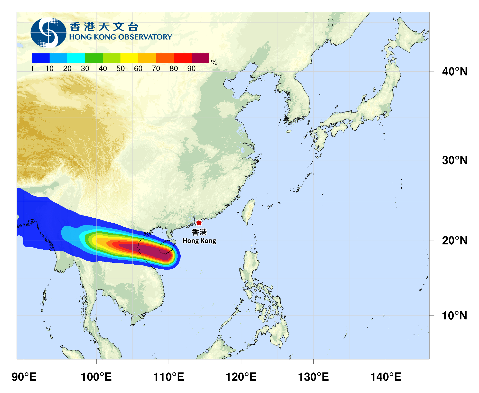 天氣｜天文台稱會否變熱帶氣旋「再有變數」　廣闊低壓區周中殺入南海