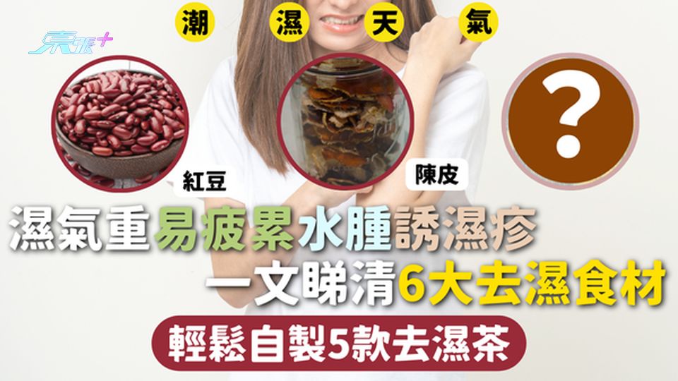 去濕 | 7招判斷濕氣重 易疲累水腫誘濕疹 6大去濕食材 自製5款去濕茶
