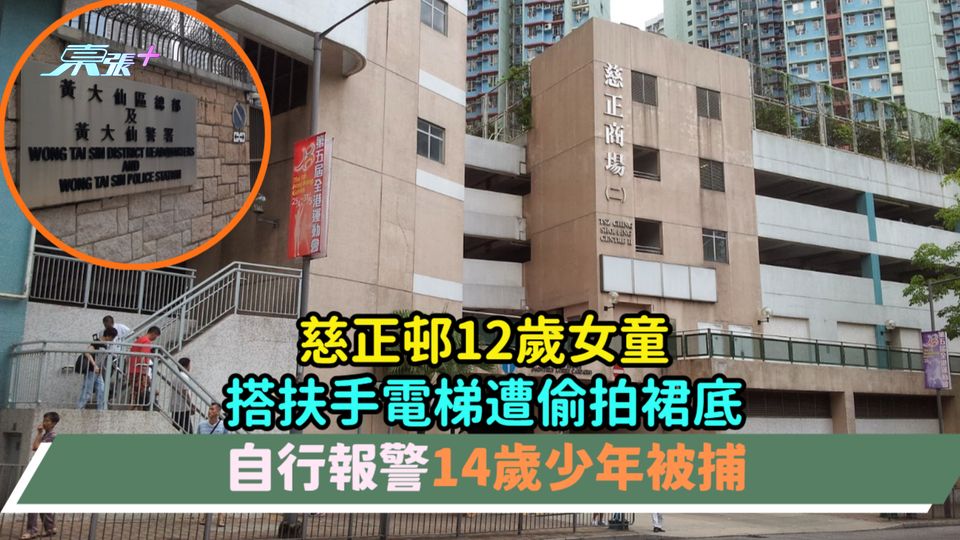 慈正邨12歲女童搭扶手電梯疑遭偷拍裙底  自行報警14歲少年被捕