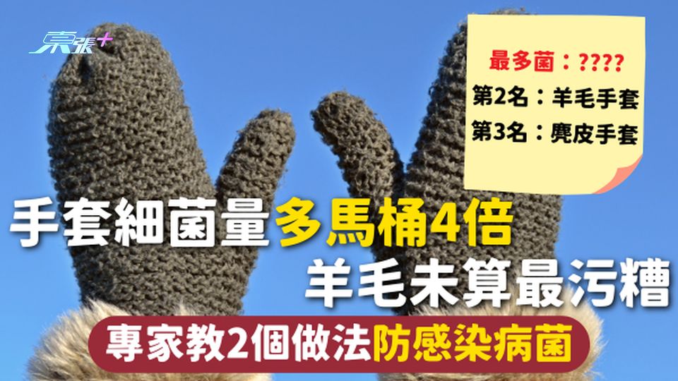 手套細菌量多馬桶4倍  羊毛未算最污糟 專家教2個做法防感染病菌