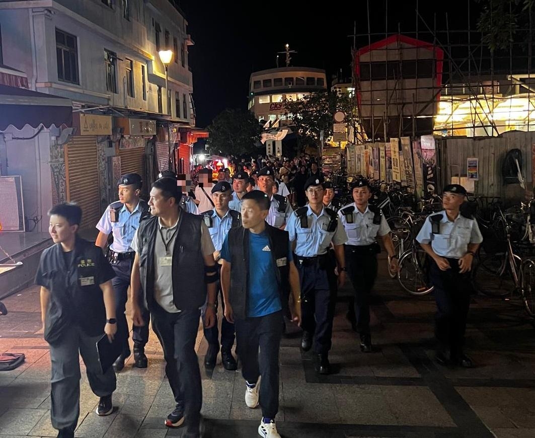 香港警方在8月4日至9月6日及10月11日至10月25日期間，分兩階段進行代號為「雷霆2025」的粵港澳三地大規模聯合反罪惡行動。（政府圖片）