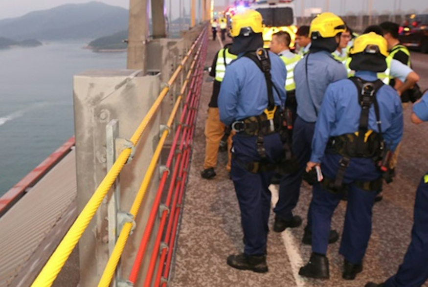珍惜生命｜青馬大橋鐵騎士疑跳橋　電單車泊橋面　事主有情緒病紀錄