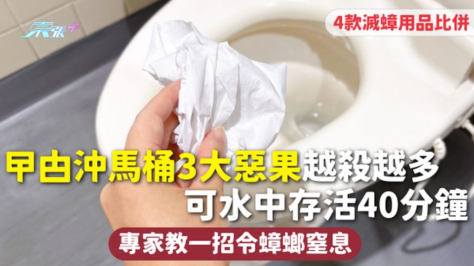 蟑螂入屋 | 曱甴沖馬桶3大惡果越殺越多 可水中存活40分鐘 專家教一招令蟑螂窒息 4款滅蟑用品比併